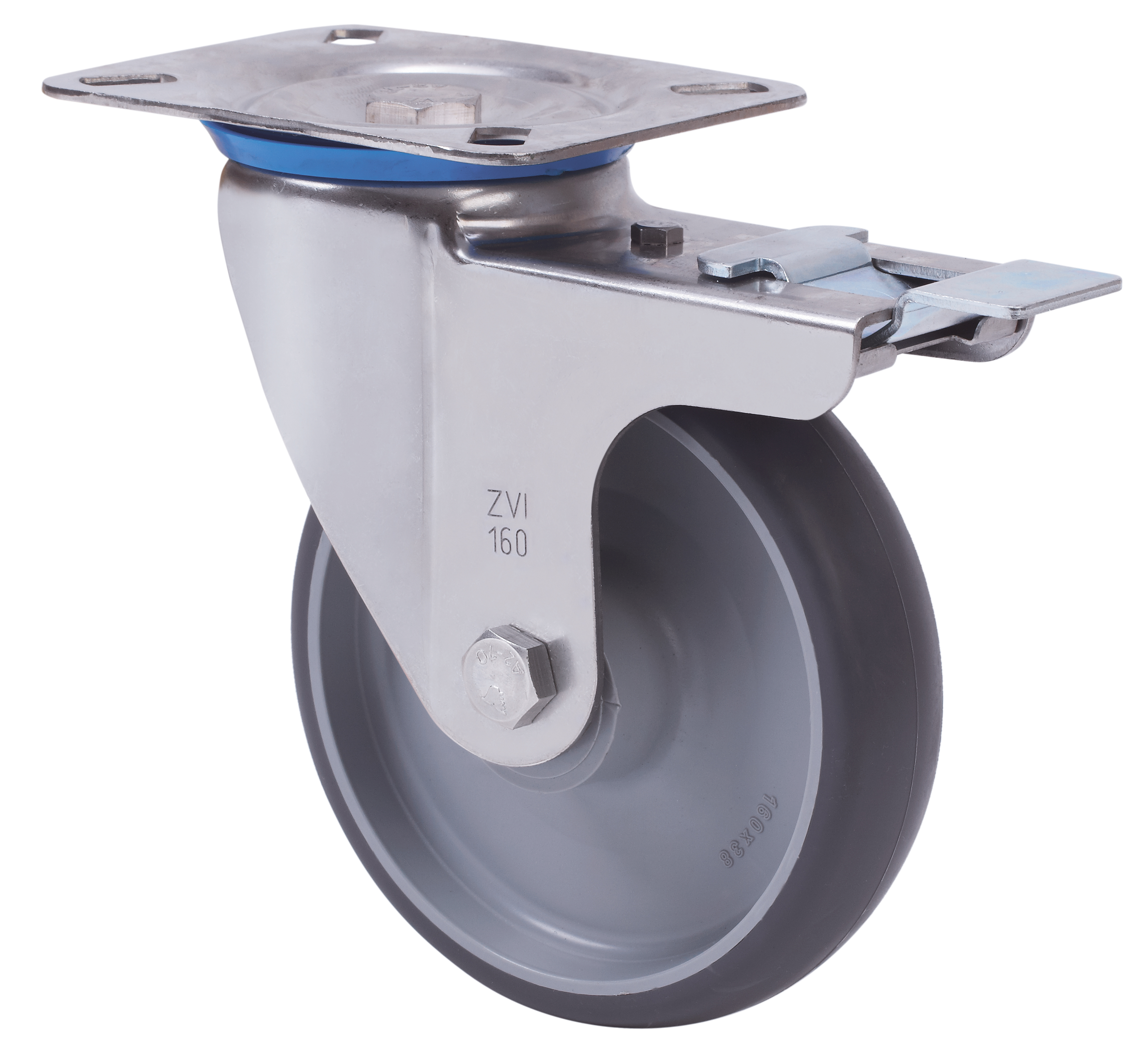 Ruedas ZVI INOX-PGZ  Giratorio /Platina/Freno Rued