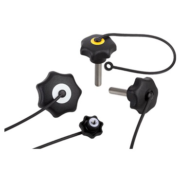 Empuñaduras estrella con cinta,KS. RAL 1021. D=M12