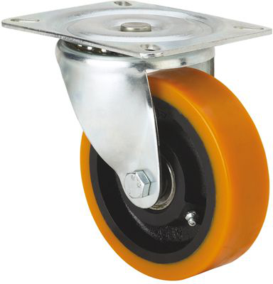 Ruedas 61-HU  Giratorio /Platina/Sin Freno