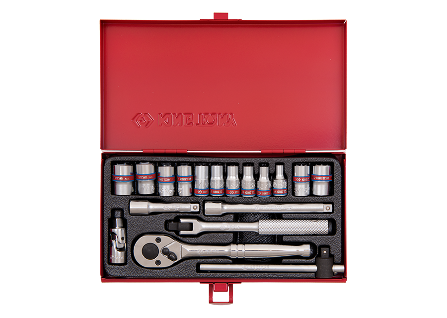 Caja de vasos en pulgadas y accesorios 1/4"