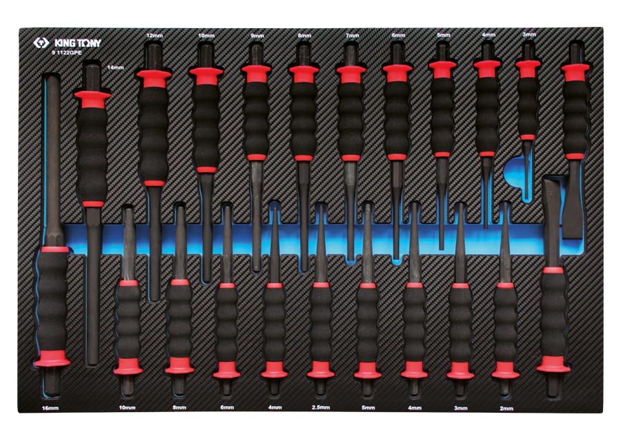 Bandeja EVAWAVE de botadores, buriles, punzones, s