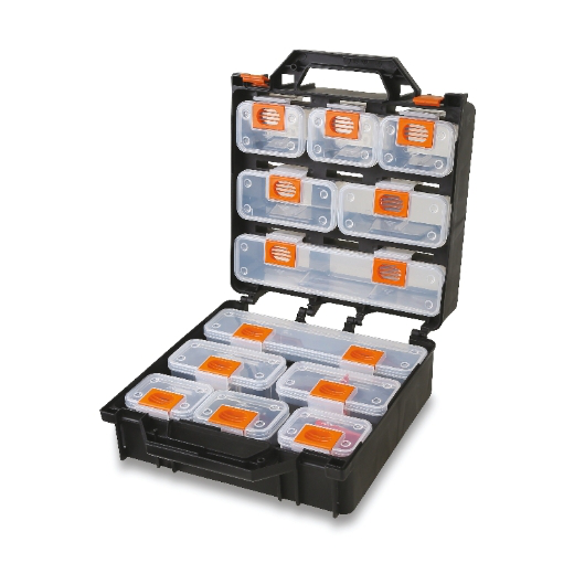 Maleta organizer con 12 bandejas retirables