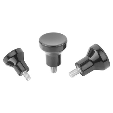 Botones con forma de seta con rosca exterior