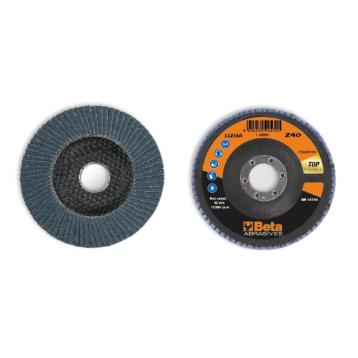 Discos de láminas con tela abrasiva de circonio, s