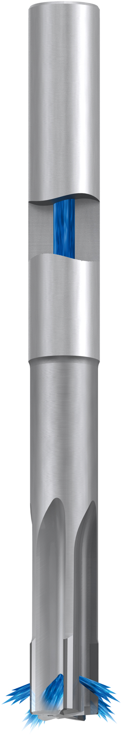 Fresa frontal de PCD extra larga tipo N ICR