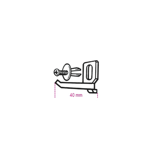 Kit ganchos GPS 40 mm con tornillos VE1