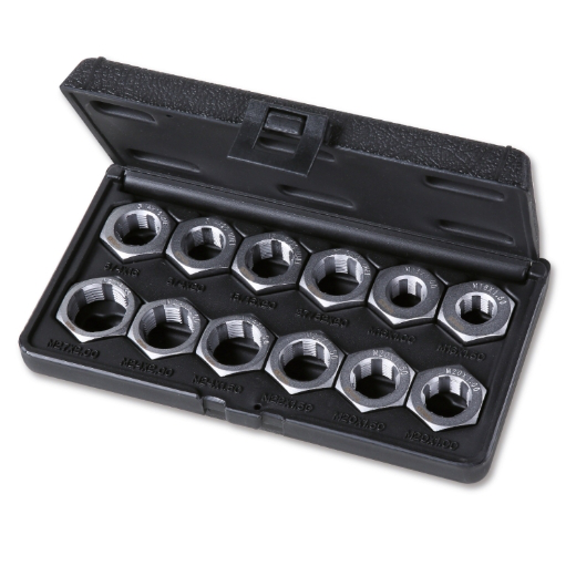 Surtido de herramientas para reparar roscas de eje