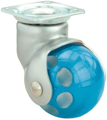 Ruedas BLS-BLS Azul  Giratorio /Platina/Sin Freno