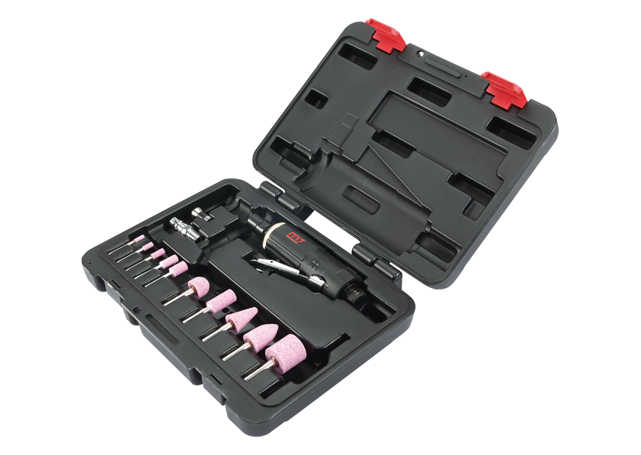 Caja de amoladora recta con accesorios