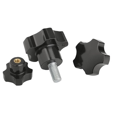 Empuñaduras estrella 5 picos rosca int. D=M6 D1=40