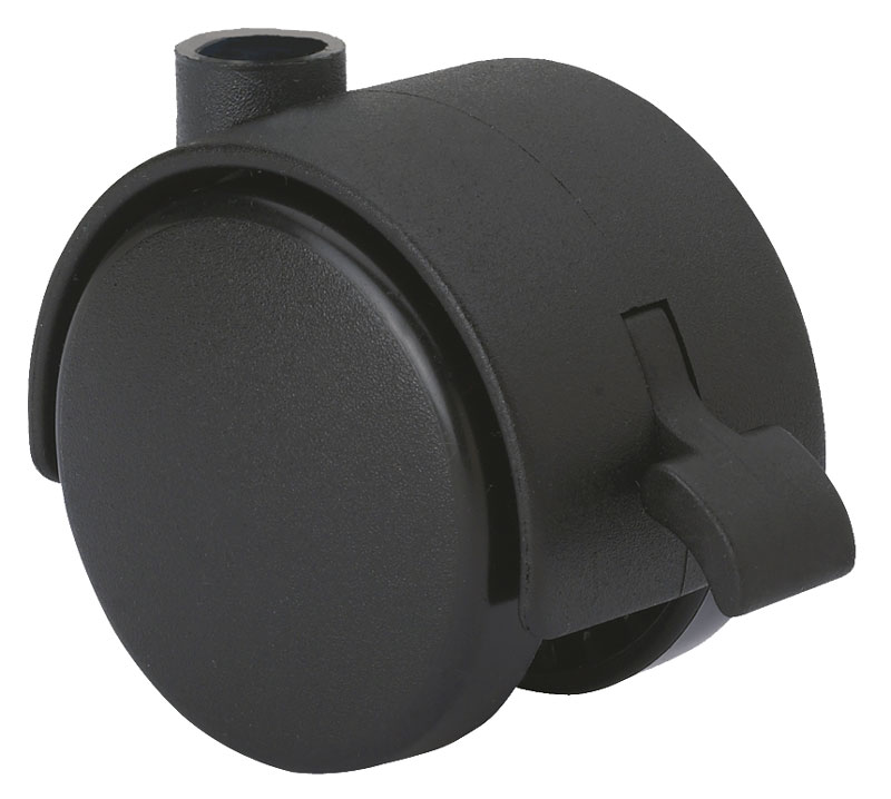 Ruedas DK-DK Negro  Giratorio /Agujero pasante/Fre