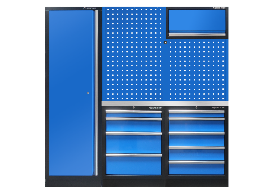 Medio mobiliario taller opción derecha azul inox