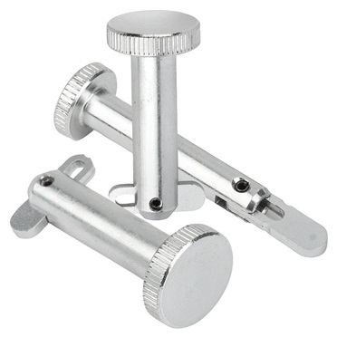 Pernos enchufables con fiador abatible