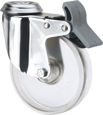 Ruedas BH-SLC Cromado  Giratorio /Agujero pasante/