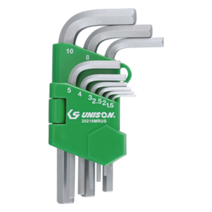 Juego de 9 llaves Allen cortas 1.5 a 10mm