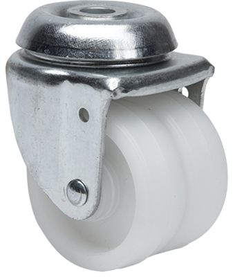 Ruedas I-BP Blanco  Giratorio /Agujero pasante/Sin