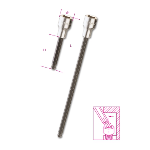 Vasos macho hexagonales con cabeza esférica