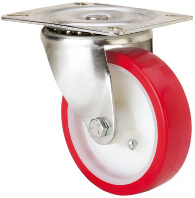 Ruedas 61-PO  Giratorio /Platina/Sin Freno