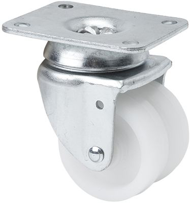 Ruedas I-BP Blanco  Giratorio /Platina/Sin Freno