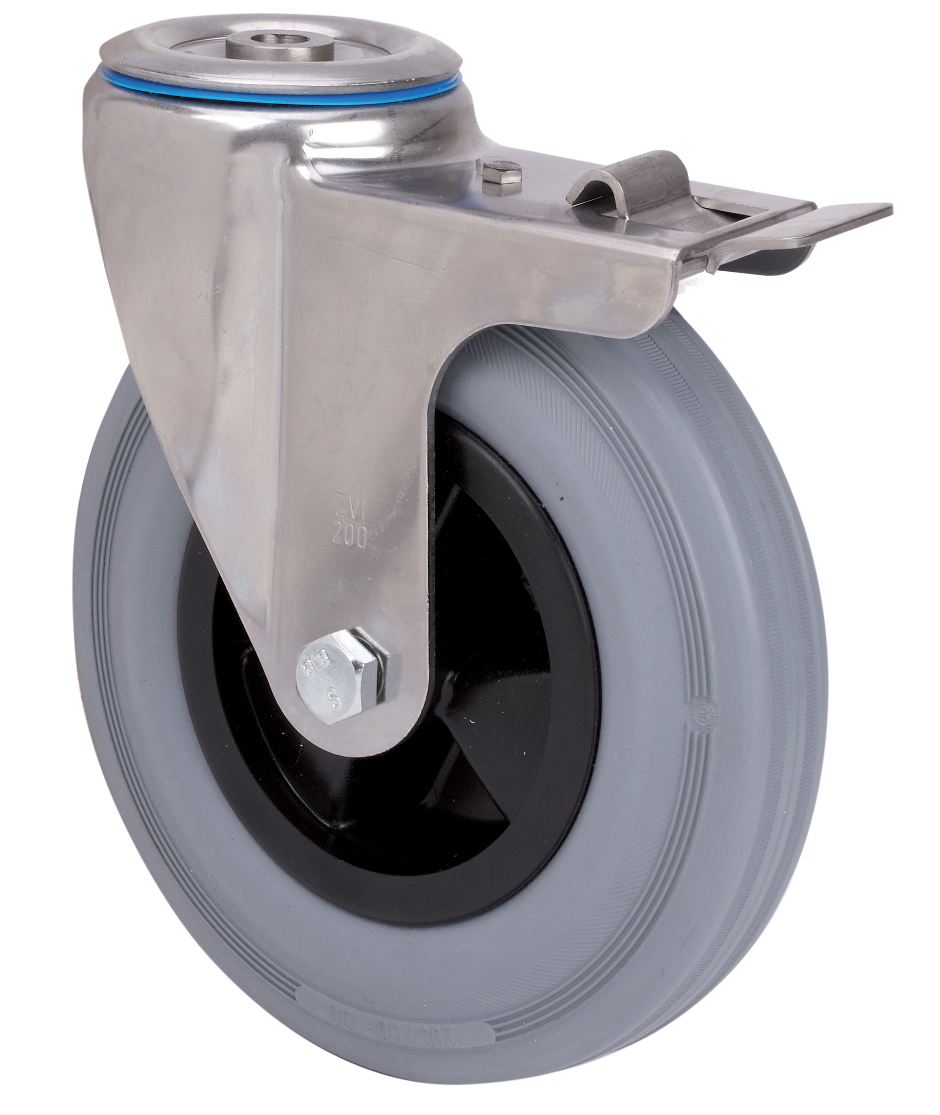 Ruedas ZVI INOX-PS Gris  Giratorio /Agujero pasant