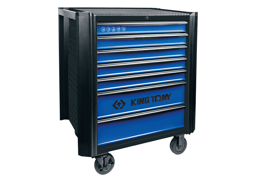 Carro para taller BUMPER negro y azul