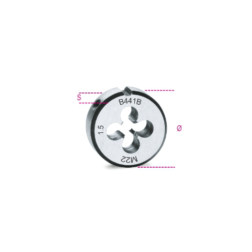 Terrajas, paso fino, roscado métrico de acero al c