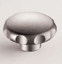 Pomo macizo con taladro liso en acero inoxidable