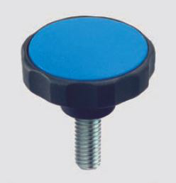 Pomo estrella con tornillo en acero inoxidable