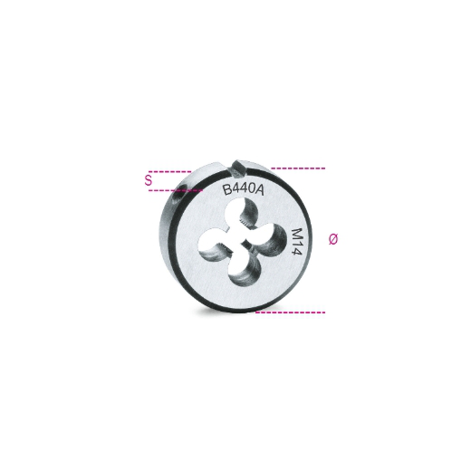 Terrajas, paso grueso, roscado métrico de acero al