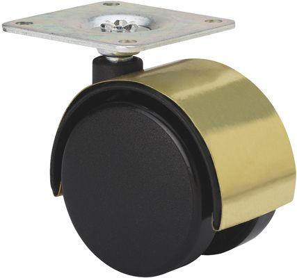 Ruedas DK-DK Latonado  Giratorio /Platina/Sin Fren