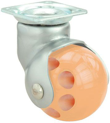 Ruedas BLS-BLS Naranja  Giratorio /Platina/Sin Fre