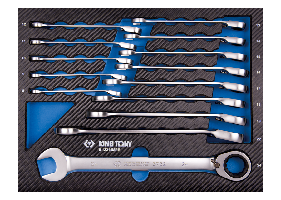 Bandeja EVAWAVE con llaves combinadas con carraca