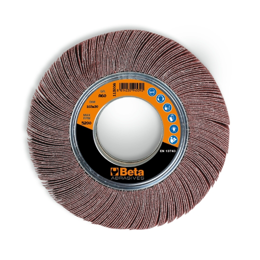 Ruedas de láminas con brida, tela de corindón