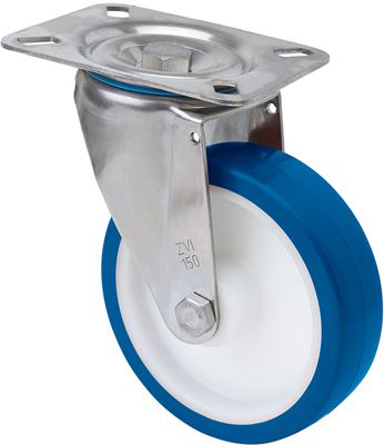 Ruedas ZVI INOX-POA  Giratorio /Platina/Sin Freno