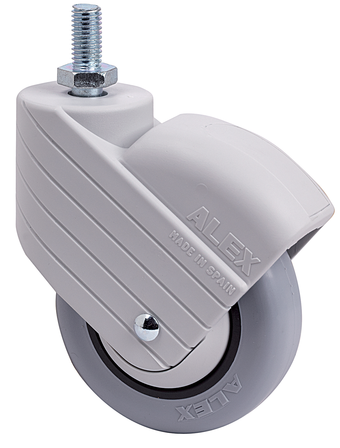 Ruedas HP-PGI gris  Giratorio /Espiga/Sin Freno