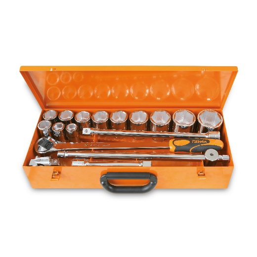 Surtido de 12 llaves de vaso hexagonales y 5 acces