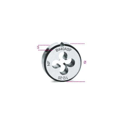 Terrajas, paso fino, roscado UNF de acero al cromo