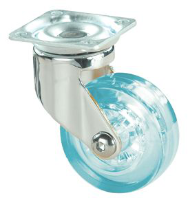 Ruedas MDC-MDC Azul  Giratorio /Platina/Sin Freno