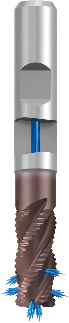 Fresa frontal PM TiNox-Cut corta HR ICRA TIALCN