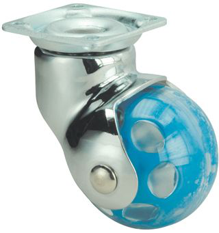 Ruedas BLC-BLC Azul  Giratorio /Platina/Sin Freno