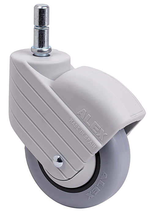 Ruedas HP-PGI gris  Giratorio /Espiga/Sin Freno