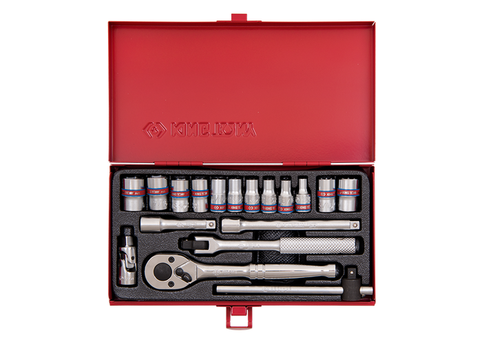 Caja de vasos en pulgadas y accesorios 1/4"