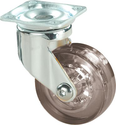 Ruedas MDC-MDC Negro  Giratorio /Platina/Sin Freno