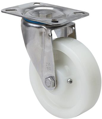 Ruedas ZVI INOX-FT  Giratorio /Platina/Sin Freno