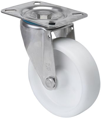 Ruedas ZVI INOX-UT  Giratorio /Platina/Sin Freno