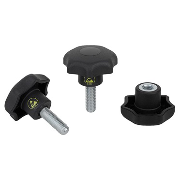 Empuñaduras en estrella antiestáticas DIN 6336