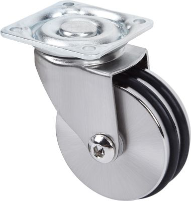 Ruedas ALU-ALU  Giratorio /Platina/Sin Freno
