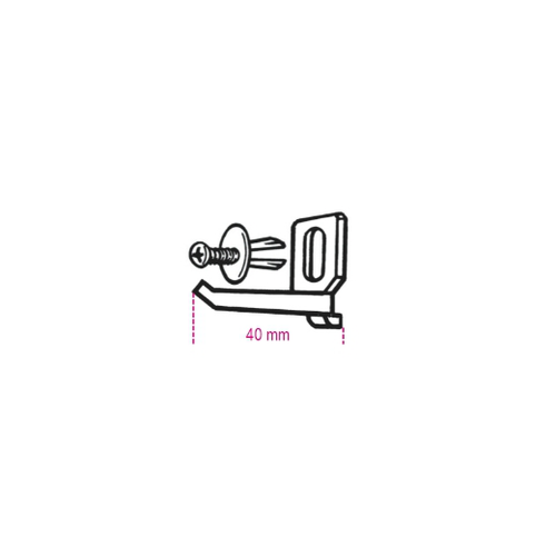 Kit ganchos GPS 40 mm con tornillos VE1