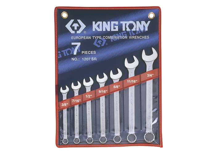 Estuche de llaves combinadas en pulgadas