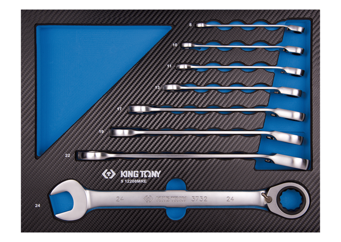 Bandeja EVAWAVE con llaves combinadas con carraca